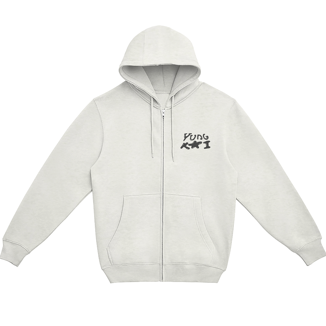 flower, moon, star tour zip hoodie