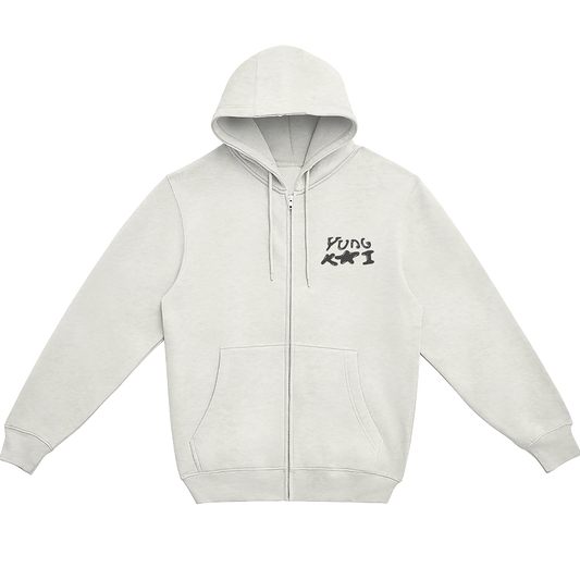 flower, moon, star tour zip hoodie